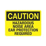 Caution Hazardous Noise Area Ear Protection Required